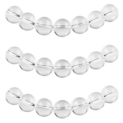 Imagen de MJDCB 8mm 43 piezas Cuentas de Piedra Cuarzo Blanco Redondas Sueltas Piedras Semipreciosas Naturales para Hacer Joyas Pulseras Collares