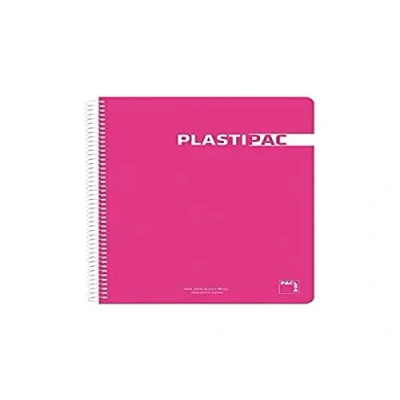 Imagen de Pacsa Plastipac Cuaderno espiral, cuarto 80 hojas, cuadricula 4 x cm ( A5), colores surtidos, 1 unidad