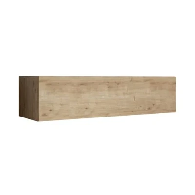 Imagen de MB Muebles Bonitos Mueble TV Colgante suspendido Color Roble Ancho 180 x Largo 30 Alto 40 cm 1 Puerta 2 Compartimentos de Salón Moderno Modelo Aitana M1