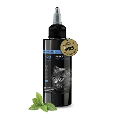 Imagen de Peticare Anti parasitario para Gatos contra ácaros, pulgas, Hongos Alivia el picor y favorece Proceso de regeneración Sistema único PRS® un Efecto Duradero petCat Protect 3010