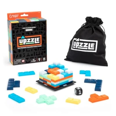 Imagen de Learning Resources Upzzle, juego de rompecabezas apilamiento estratégico, para estimular el cerebro, regalos niños y niñas 7 años, viaje 2 jugadores