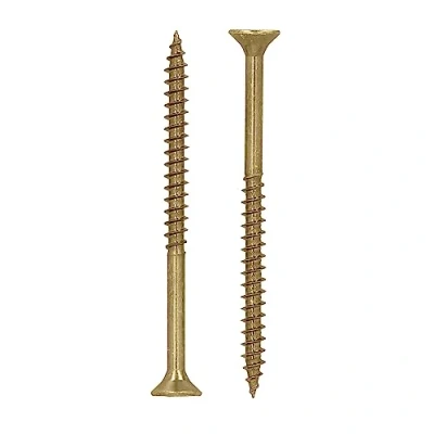 Imagen de HELPMATE Tornillos universales de cabeza avellanada 5.0x70 amarillo pasivado Pack 90 para madera con accionamiento en T y rosca parcial aglomerado uso