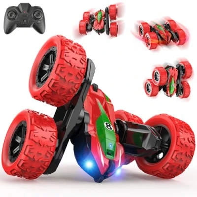 Imagen de Mieryd Coche Teledirigido Niños, Coches Acrobacias Radiocontrol Rotación de 360 Grados con Luces Juguete Niño Regalo Niña 3 4 5 6 7 8 9 10 Años Juegos al Aire Libre Carro Telecomandado RC Crawler Car