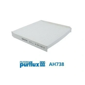 Imagen de PURFLUX AH738 Filtro de habitáculo antipolen 254 226 28