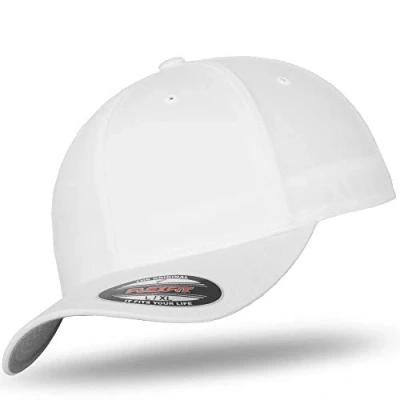 Imagen de Gorra de béisbol ajustada y deportiva para hombre Flexfit blanco Large/X Large