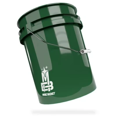 Imagen de MAGIC BUCKET Cubo de lavado a mano para coche, color verde oscuro, 5 galones estadounidenses, aprox. 20 litros, compatible con Grit Guard, Detail Guardz Dirt Lock, Chemical Guys Trap, Gamma Lid