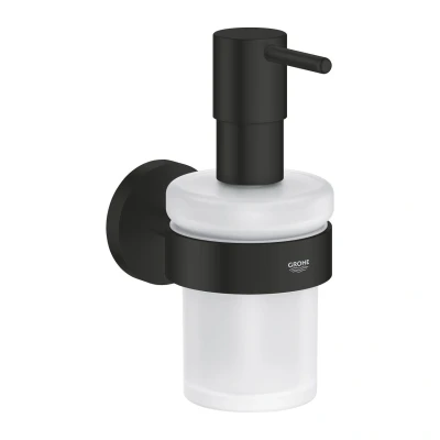 Imagen de GROHE Start Quickfix Dispensador de jabón con soporte mural 160ml, Negro Mate 411952430