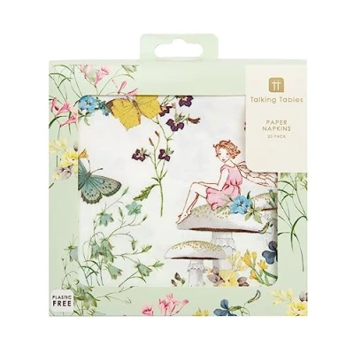 Imagen de Talking Tables Servilletas con detalles de hadas multicolores ‘TSFairy.’ Papel. 20 Unidades.