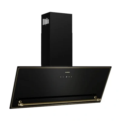 Imagen de KLARSTEIN Victoria Campana Extractora 90cm Decorativa, 400 m3/h, A++ Eficiencia, Control Táctil, LED, Silenciosa 52 dB, Negro &amp; Dorado, Extracción Recirculación