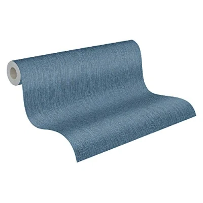 Imagen de A.S. Création Papel pintado Liso tejido no 10.05 m x 0.53 Azul Fabricado en Alemania 379521 37952 1