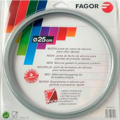 Imagen de Fagor Repuesto Goma Olla Express M18804555 Compatible con Diámetro Interior de 25 Centímetros Silicona, Ø25 cm, Gris
