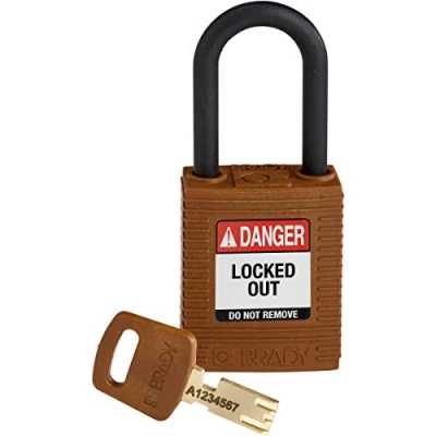 Imagen de Brady SafeKey Candado (nailon, 3,81 cm), color marrón