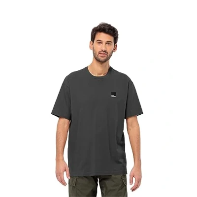Imagen de Jack Wolfskin Eschenheimer T Camiseta, Granito Negro, L para Hombre
