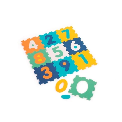 Imagen de LUDI 10 Foam Tiles with Numbers Floor Mat Giant Puzzle Elements to Learn Counting from Months