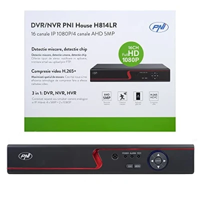 Imagen de PNI House H814LR DVR/NVR 16 Canales Full HD de 1080P o 4 analógicos 5MP