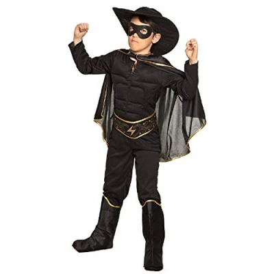 Imagen de Boland disfraz de Bandido para niño, sombrero, antifaz, capa, completo, cinturón, cubrebotas, disfraces, juego Zorro, fiesta carnaval