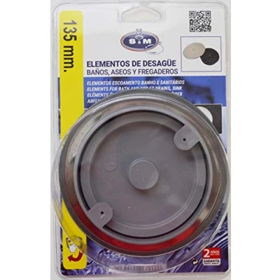 Imagen de S&amp;M 751233 Tapa completa bote sifónico inoxidable, Color Cromado, 135 mm