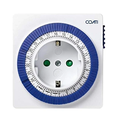 Imagen de Simon Programador Analógico Diario, Enchufe Temporizador Programable, Compacto y Analógico, Intensidad 16A, 230V/50Hz, Color Blanco
