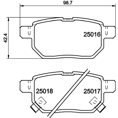 Imagen de HELLA 8DB 355 014 991 Juego de pastillas freno con avisador acústico desgaste accesorios TOYOTA: Auris Hatchback, Prius III Hatchback