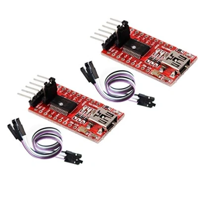 Imagen de TECNOIOT 2pcs FTDI FT232RL USB to TTL Serial Converter Adapter Module 5V and 3.3V + Cable