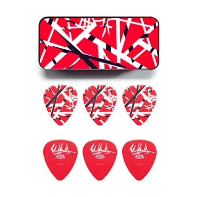 Imagen de JIM DUNLOP Púas Eddie Van Halen, Frankenstein, Caja en Metal 6, Rojo