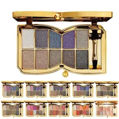 Imagen de 10 Colors Sparkle Shimmer Eyeshadow Palette, Glitter Professional Makeup Palette (03#)