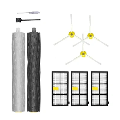 Imagen de Accesorios de repuesto para iRobot Roomba 800 900 Series 805 860 870 871 880 890 850 866 801 877 891 895 981 985 960 980 Kit reabastecimiento aspiradora, 1 cepillo rodillo. 3 cepillos