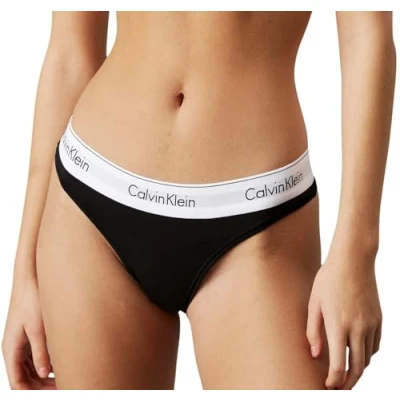Imagen de Calvin Klein Braguita Tipo Tanga para Mujer, Negro (Black), M