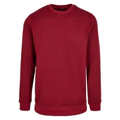 Imagen de Build Your Brand Bb003 basic Crewneck Sudadera, Granate, S para Hombre