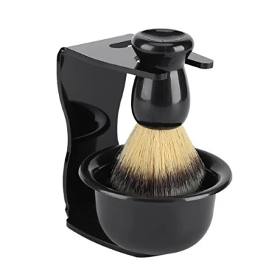 Imagen de MAGT kit de afeitado para hombre, 3 en 1, cepillo aseo profesional hombres, tejón y soporte cuenco