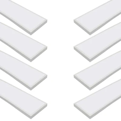 Imagen de Jandei Pack x8 Panel Plafón LED de Superficie Retroiluminado 120x30cm, Potencia 60W, 5000 Lumenes, Marco Blanco, Driver Incluído (Blanco Neutro 4200k)