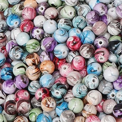 Imagen de Belle Vous Pack de 500 Cuentas para Hacer Pulseras Abalorios Acrílico Joyas Espaciadores Brazaletes y Collares Kit Hilo Cristal Manualidades Patrones Multicolor Llaveros Cadenas