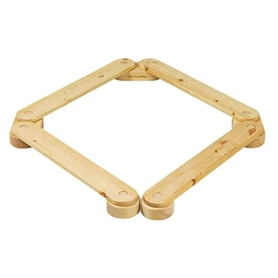 Imagen de MEOWBABY Barra de equilibrio con 4 tablas para niños Parcour Balance Beam madera Sensores sensuales números, naturaleza