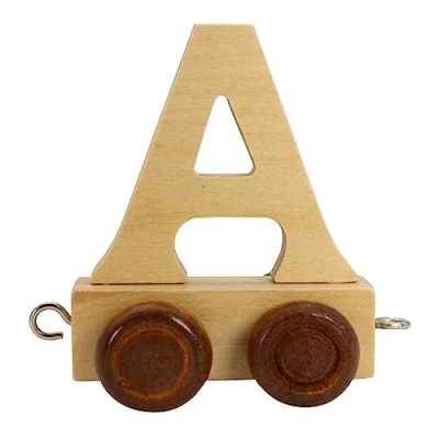 Imagen de GICO letras de madera, tren, lok, vagón, a Z, nombre elegir (A)