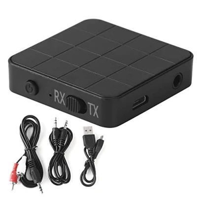 Imagen de Receptor transmisor Bluetooth 5.0, 2 en 1 HiFi Wireless 3.5mm Adaptador de o Adaptadores estéreo música para TV/PC/Coche/Sistema doméstico