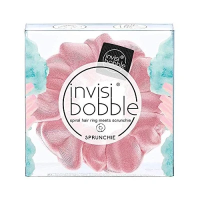 Imagen de Invisibobble Sprunchie coletero rosa Prima Ballerina x1 Scrunchie de tela con goma pelo en espiral al interior Coleteros mujer confortable