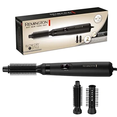 Imagen de Remington Cepillo de Aire Blow Dry &amp; Style Moldeador Pelo, 2 Accesorios, Moldea y da Volumen, Secador, Optimo Pelo Corto, 400 W, Temperaturas Velocidades AS7100