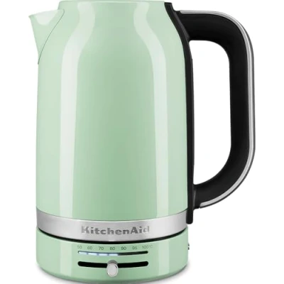 Imagen de KitchenAid Hervidor de Agua Eléctrico con Control Temperatura Calentador 1,7L Jarra Filtro Antical Extraíble 2400W Acero Inoxydable (Pistacho)