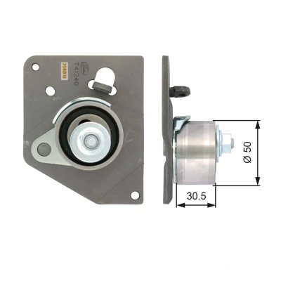 Imagen de GATES FleetRunner Micro V Stretch Fit T41240 Polea tensora, correa dentada RENAULT: LAGUNA 2, ESPACE 4, 1 Grandtour, NISSAN: Primastar Bus