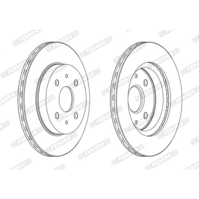 Imagen de FERODO PREMIER DDF1774C Disco de freno 246 17 4 100 ventilado revestido sin tornillos DACIA: Sandero I, SUBARU: JUSTY