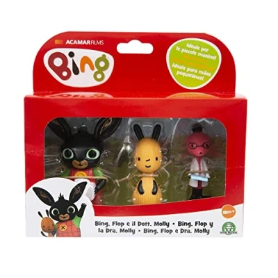 Imagen de GIOCHI PREZIOSI ITALIA S.R.L. Bing Set 3 PERSONAGGI BNG41000, Flop, Dr. Molly Juguetes, Multicolor, 6 cm