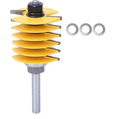 Imagen de LANTRO JS 8mm vástago Finger Joint Router bit, Tratamiento de la madera Fresado Tenon Cortador, fresa para Marco ventana Puerta sólida contra