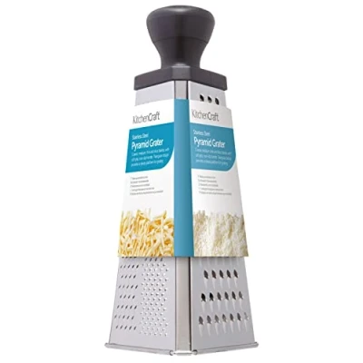 Imagen de KitchenCraft Rallador Triangular, Acero Inoxidable, Mango Integrado, 26 cm de Alto Plateado