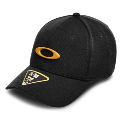 Imagen de Oakley Cap Gorra Tincan, Blackout/Oro Puro, S M Unisex Adulto