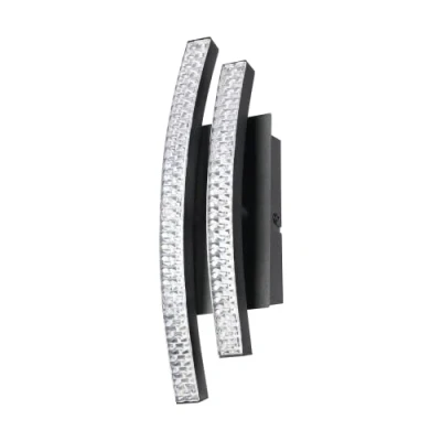 Imagen de Eglo LED lámpara de pared Lejias, iluminación pared, luz interior metal en negro, cristal plástico transparente, salón blanco cálido