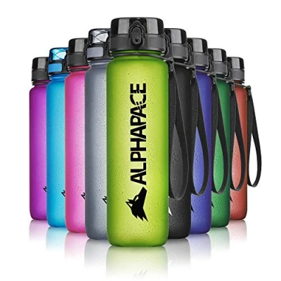 Imagen de ALPHAPACE Botella de Agua 350ml/500ml/650ml/1000ml/1500ml a Prueba Fugas Libre BPA, para el Deporte y Las Actividades al Aire Libre, Deportiva con un Filtro Frutas