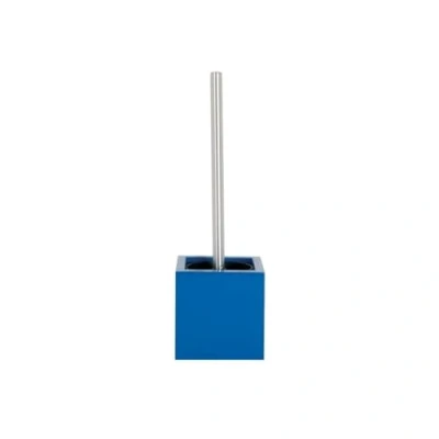 Imagen de 140536 MSV de madera densidad media para inodoro con tapa azul marino superficies acero inoxidable 11 x 37 cm