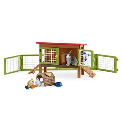 Imagen de Schleich 42420 Farm World play set conejera, juguetes a partir de 3 años