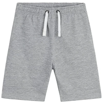 Imagen de Pantalon Corto Niño, Pantalones Cortos Niños Deporte, Bermuda Niño de Felpa Francesa Algodón Negro, Gris, Azul Marino, Ropa Verano Casual y Adolescente 5 14 Años Unisex (Gris, 11 12 años)