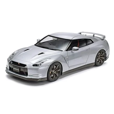 Imagen de Tamiya 300024300 Vehículo Nissan GT R Road Version Kit de Modelo Coche 1:24, Color sin barnizar, Mittel (24300)